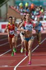 Elena Korobkina (Russia) wins the 3000 metres at the European Athletics Team Championships.